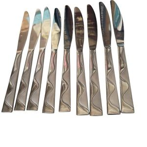 J. C. Penney Home Collection Jazz Serrated Knives 9 inch  Silverware 11Knives